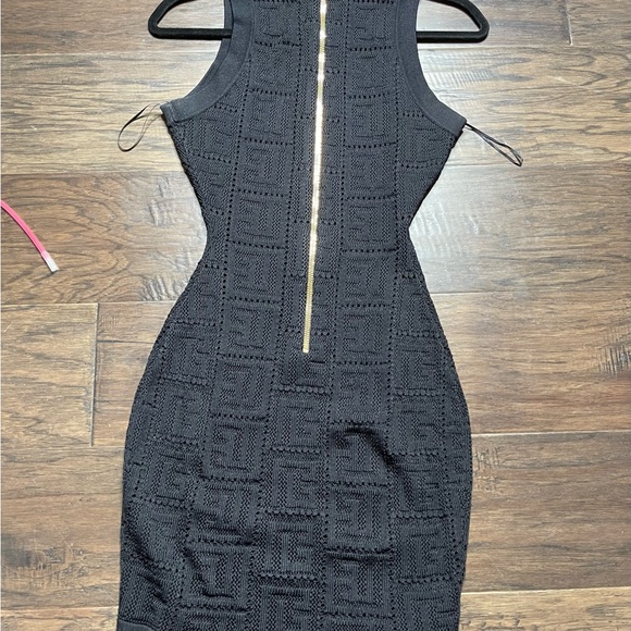 Balmain Knit Black Monogram Dress - Picture 3 of 3